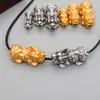 S999 Prata para Pé 3D Prata Dura Prata Tailandesa Nó Chinês Caractere Fu Contas Pixiu Acessórios Pulseira Tecida à Mão DIY Acessórios
