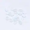 Venta al por mayor del fabricante Forma de pera Fondo plano Piedras preciosas artificiales de vidrio liso 3*5-6*8 mm Gota de agua Fondo plano Piedras sueltas pulidas