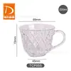 Taza de Café Transparente Tropical con Asa, Taza para Café Helado, Mocha, Caramelo, Latte, Taza para Té de Cafetería