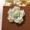 Vibras Frescas y Elegantes, Malla Súper de Hada con Bordes Quemados Camelia Lazo para el Cabello DIY, Accesorio para el Cabello, Cuerda para Recoger la Cola de Caballo, Adorno Floral