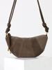 Bolso Croissant Retro de Cuero Escarchado de Alta Gama de Moda para Mujer, Diseño de Nicho, Ligero, Casual, Bolso Cruzado Versátil