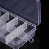 Caja de Plástico Pp Transparente Pequeña de 10 Compartimentos Desmontable Clasificación Caja de Inyección Caja de Piezas Embalaje de Componentes Caja de Almacenamiento Venta al por Mayor