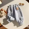 Pantalones deportivos de capa de aire para niños, pantalones largos gruesos, pantalones antiestáticos para bebés