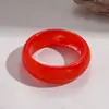 Pulsera Redonda Asimétrica de Resina Manchada Personalizada Transfronteriza Europea y Americana Ancora Roja Moda Ins Joyería de Alta Gama