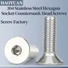 Tornillos de acero inoxidable 304 con cabeza avellanada hexagonal DIN7991 tornillos de cabeza plana para copa sujetadores al por mayor M1.6-M16