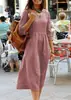 Comércio Exterior Roupas Femininas Amazon. Vestido de Inverno e Outono Soltinho Plus Size Manga Média Estilo Europeu e Americano Transfronteiriço Aliexpress Ebay