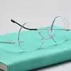 Gafas para Miopía para Mujeres y Hombres, Gafas sin Montura, Monturas de Gafas de Titanio Cortadas en Diamante para Mujeres, Ultraligeras, Retro, Anti Luz Azul, Modernas con Graduación