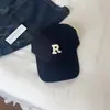 Gorra de Béisbol Nueva Estilo Coreano con Letra R para Mujer Primavera y Verano Pareja Casual Versátil Parte Superior Suave Protección Solar Gorra de Pico Moda