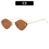 Nuevas Gafas de Sol Elegantes de Alta Calidad para Mujer Sin Montura de Diamante F Gafas de Sol de Moda Europeas y Americanas Transfronterizas Gafas de Sol