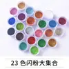 Pegamento de gota de cristal DIY hecho a mano relleno colección grande color purpurina material color crema material de polvo fluorescente paquete