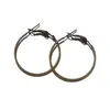 Pendientes de Aro Grandes Círculo Estilo Francés Pin Hebilla Chapado Accesorios para Pendientes Componentes para Joyería DIY Hebilla de Camarón con Lazo Materiales para Pendientes Venta al por Mayor