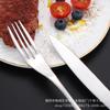 Amazon Transfronterizo Kaya Acero Inoxidable Vajilla Occidental Cuatro Piezas Hotel Restaurante Cuchillo para Bistec, Tenedor y Cuchara Chapado en Oro