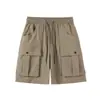 Pantalones Cortos de Trabajo para Hombre 2026 Nuevo Verano Delgados Sueltos Casuales de Longitud Media de Secado Rápido Deportivos de Seda de Hielo Pantalones de Cinco Puntos Verano