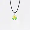Nuevo Estilo de Hermoso y Sencillo Colgante de Flor Seca de Flor Eterna a Base de Plantas, Narciso con Hoja Verde, para Novia, Disponible en Múltiples Colores para Compra Mixta