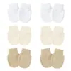Comercio Exterior Color Sólido Bebé Guantes Pequeños Bebé Guantes Anti-arañazos Guantes para Recién Nacido Guantes Cálidos de Una Capa Transpirables