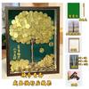 Ocho Direcciones de la Riqueza Moneda de 50 Centavos Árbol de Dinero Árbol de la Fortuna Hecho a Mano Kit de Materiales para Marco de Fotos DIY Regalo de Apertura