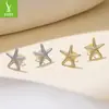 Pendientes Originales de Estrella de Mar de Cobre de Verano Yinziyun para Hombres y Mujeres, Pendientes Sencillos y Frescos Estilo Vacacional Fabricante