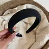 Diadema de esponja de tela a rayas estilo coreano de ala ancha para volumen craneal alto, diadema para lavarse la cara, accesorio diario para el cabello para cubrir mechones sueltos, pinza para el cabello para ir al trabajo, accesorio para la cabeza