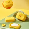 Jabonerita de Pato Amarillo Pequeño, Portajabón de Baño con Drenaje, Jabonera de Plástico Grande con Tapa, Caja de Jabón Colorida en Stock