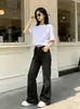 Jeans acampanados con estampado de leopardo retro americano para hombre, nuevos pantalones casuales versátiles de ajuste limpio holgados de pierna ancha para otoño para mujer