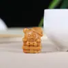 Caja de Regalo de Oso Tallado en Sándalo Accesorio DIY para Pulseras, Llaveros de Teléfono y Dijes de Bolsos