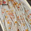 Contas redondas de jade denso dourado natural pulseira com contas feitas à mão acessórios para pulseira e colar contas antigas contas de ábaco acessórios de joalheria