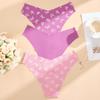 Braguitas Brasileñas Sexy de Seda Helada con Estampado de Mariposas Dulces Transfronterizas para Mujer, Deseo Puro Algodón Puro Transpirables Sin Costuras de Cintura Baja