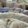 Amigable con la piel [Inspeccionado de Calidad] Invierno Engrosado Leche Polar Ins Juego de Cuatro Piezas Ropa de Cama Clase A Juego de Tres Piezas Funda Nórdica