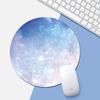 Mouse pad redondo de goma tamaño pequeño con muñequera borde cosido a mano bloqueo de borde teclado de laptop oficina juego engrosado resistente a las manchas