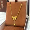 Collar de cobre bañado en oro que no se decolora por mucho tiempo, moda de lujo ligero, cadena para la clavícula de lazo de princesa rebelde, collar versátil para mujer, de alta gama