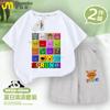 Sprunki Music Rhythm Box Conjunto de Roupas Shorts Camiseta para Crianças Maiores Conjunto de Algodão Unissex Tops Modernos
