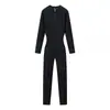 Para Comercio Exterior Transfronterizo Europeo y Americano Ropa de Mujer Aliexpress Más Vendido Moda Otoño Mono de Punto con Media Cremallera