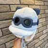 Gorra de aviador piloto de invierno para niños mayores, a prueba de viento para exteriores, otoño e invierno, protección para las orejas con forro polar, cálida para niñas