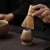 Conjunto de Quatro Peças de Cerâmica Grossa para Matcha Tigela de Chá de Cerâmica Suporte para Batedor de Matcha Acessórios para Batedor de Matcha Conjunto com Caixa de Presente