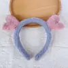 Diadema de felpa antideslizante para mujer, diadema para el pelo, accesorios para el pelo, máscara facial de dibujos animados linda nueva