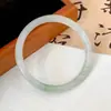 Pulsera Dingdang redonda de cristal grueso estilo jade imitación Xiaohongshu para mejores amigas, en color rosa seco, adecuada para moda Hanfu para mujeres