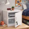 Armário de Armazenamento para Mesa de Escritório Doméstica Caixa de Armazenamento Segura com Senha para Escritório Pequeno Armário de Armazenamento de Lata com Fechadura Armário de Arquivos