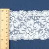 Accesorios de encaje elástico blanco con forma de flor grande de 7 cm, exquisitos accesorios de encaje para falda de vestido en stock