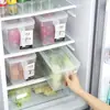 Caixa de armazenamento para geladeira porta-ovos caixa para congelador de alimentos caixa de armazenamento de cozinha caixa de plástico fresco para frutas com tampa caixa de mesa