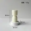 Estilo Escandinavo Gama Alta Geométrica Cilíndrica Vela Aromática Blanca Atmósfera Columna de Arreglo para Banquete de Bodas