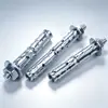 Tornillos de expansión hexagonales de acero al carbono con recubrimiento de zinc azul, M8-M10, de alta resistencia, tornillos de expansión a prueba de óxido