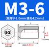 SO-M2M3M4M5M6M8 Remache Hexagonal Galvanizado de Agujero Pasante Placa de Presión Tuerca de Chapa Columna Espárrago de Acero al Carbono