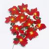 Venta caliente transfronteriza Navidad flor roja grande cadena de luces decoración árbol de Navidad Cadena de luces Poinsettia Decoración navideña LED escalera mecánica