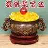 Bol de Tesoro Pixiu con Manchas Doradas de Latón Completo Hongda, Bol de Riqueza con Pátina Retro Estilo Suzhou Adorno de Regalo