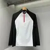 Ropa de Secado Rápido para Hombre, Ropa de Entrenamiento para Correr con Media Cremallera, Camiseta Deportiva para Fitness, Deportes, Ciclismo, Top Casual de Manga Larga para Atletismo