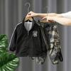 Roupas Infantis Meninos Terno Camuflado de Primavera 2025 Novo Moda para Meninos Primavera e Outono Roupa de Rua Infantil Conjunto de Duas Peças Tendência