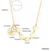 Europeu e Americano INS colar moda crisântemo pulseira feminina pequena margarida fresca clavícula cadeia comércio transfronteiriço colar de aço inoxidável