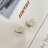 Pendientes de Amor Doble Cara Rojos Microincrustados con Diamantes, Temperamento de Nicho, Pendientes Exquisitos y Versátiles, Pendientes de Lujo Ligero