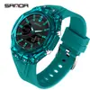 Reloj Digital Sincronizado Sanda Multifunción Hora de Verano Alarma de 5 Grupos Reloj para Estudiante Carcasa Transparente Reloj Digital Multifunción