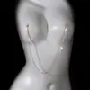 Joias Transfronteiriças Europeias e Americanas Corrente Simples de Strass Corrente para Mamilo Unissex Acessórios de Corrente Corporal Sexy para Boate Atacado